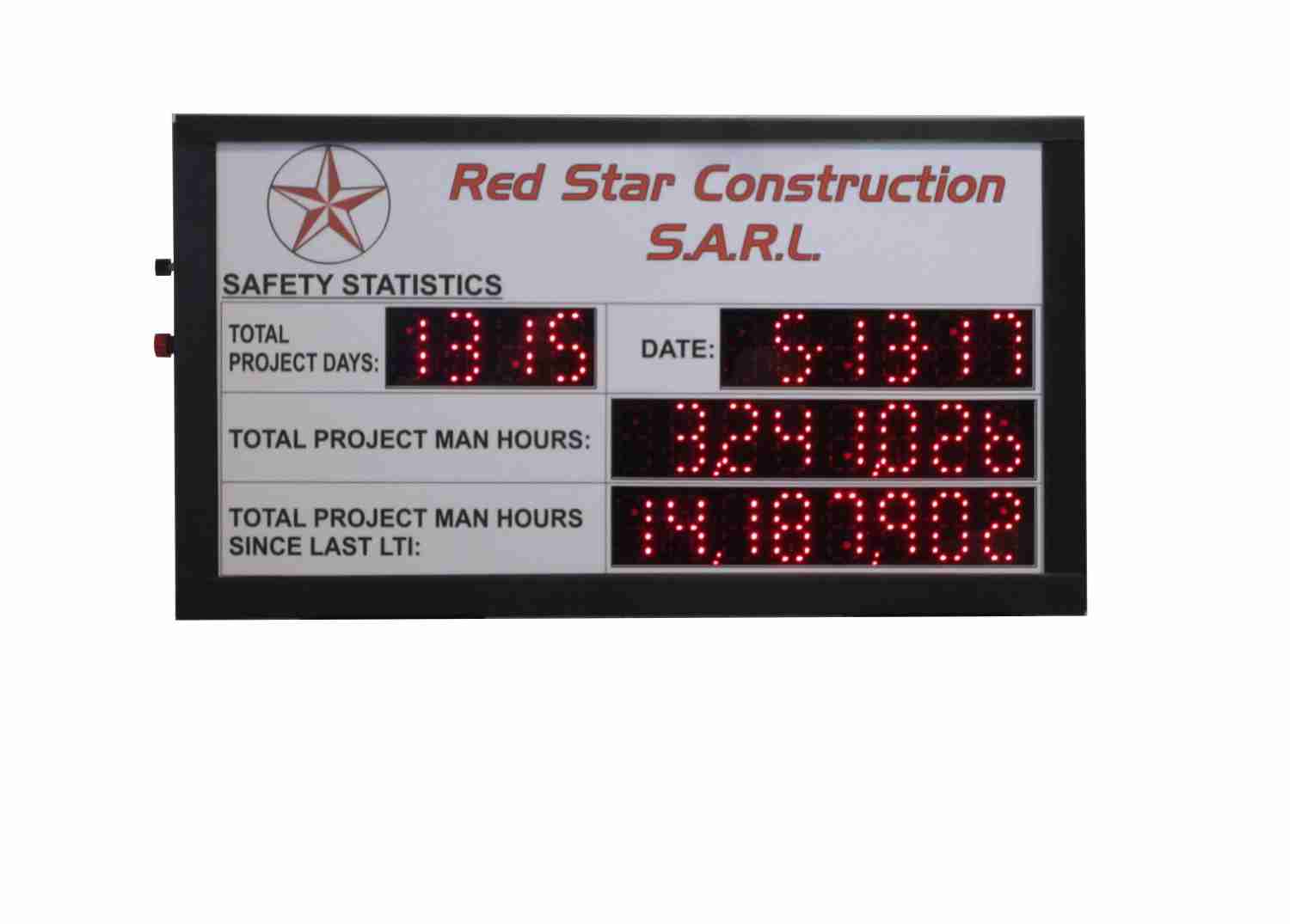 Red Star Construction Scoreboard