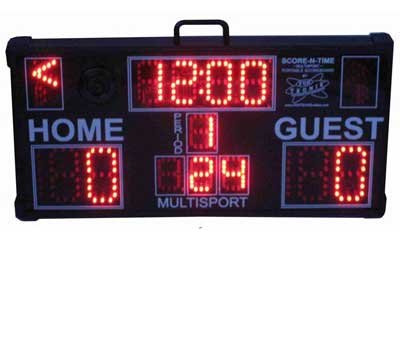 Multisport Portable Scoreboard with keypad folded