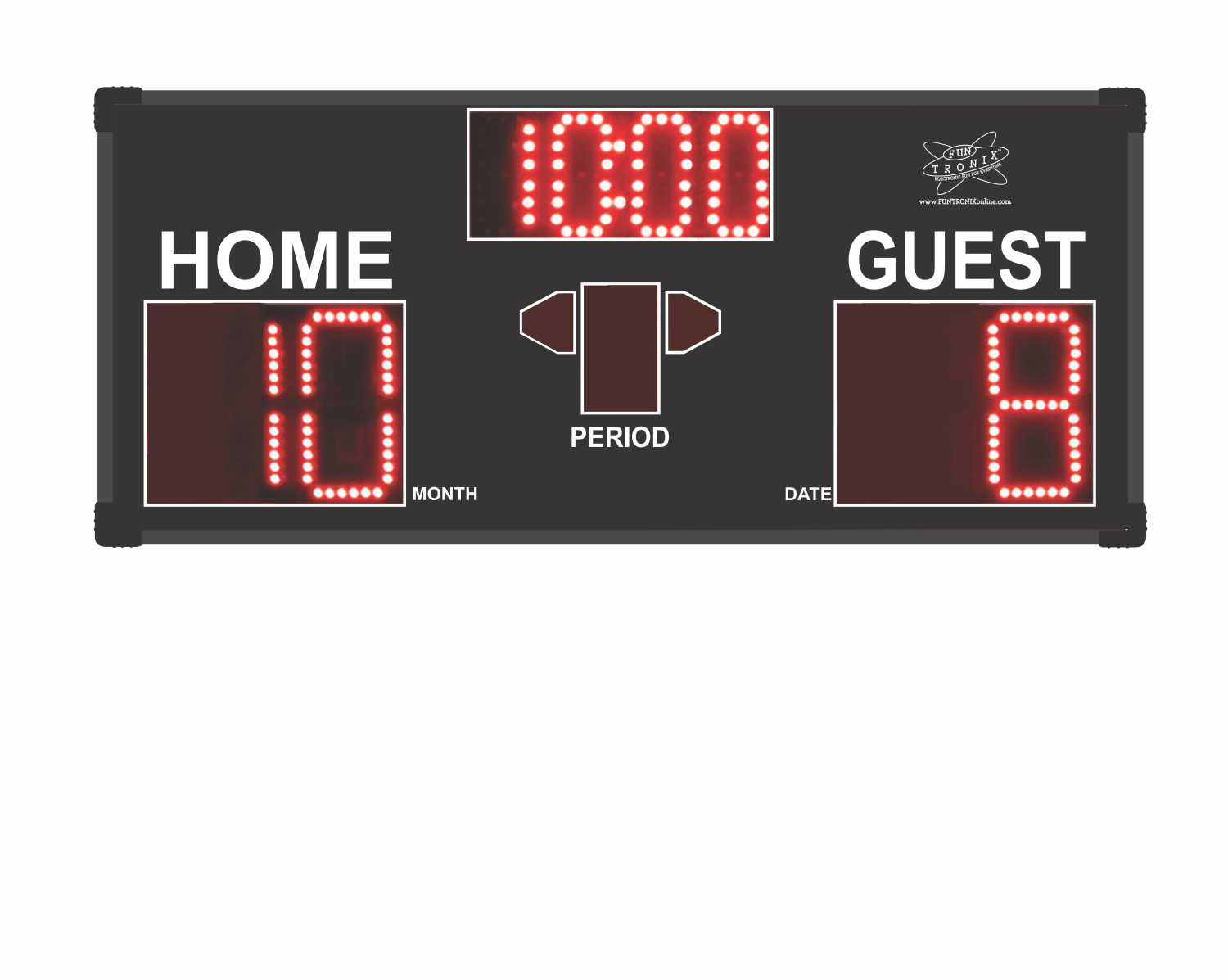 Game Room Scoreboard in clock mode